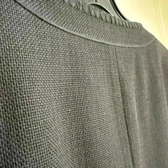 Ann Taylor Women's Size 8 Black Blazer Jacket Button Up Collarless Beautiful - Picture 10 of 16